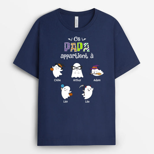 1332AFR2 t shirt ce papa effrayant appartient a personnalise