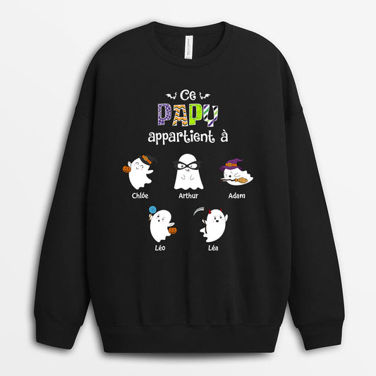 1332WFR1 sweatshirt ce papy effrayant appartient a personnalise