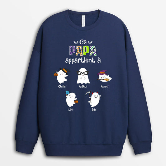 1332WFR2 sweatshirt ce papy effrayant appartient a personnalise