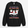 1336WFR1 sweatshirt tu ne peux pas me faire peur jai 4 chats effrayants personnalise