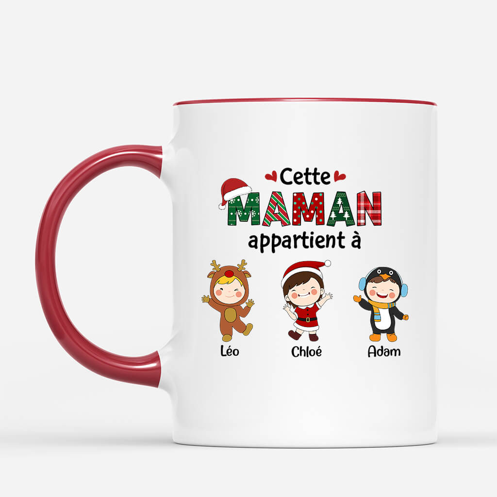 1366MFR2 mug cette mamie appartient a version noel personnalise