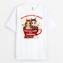 1381AFR1 t shirt nous allons ensemble comme du chocolat chaud et des guimauves personnalise