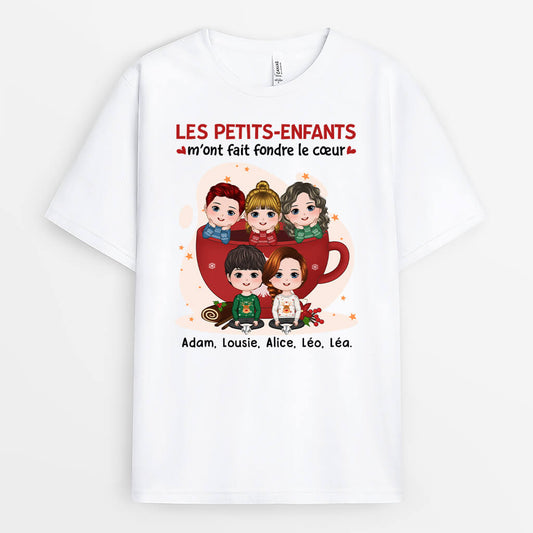 1399AFR1 t shirt les petits enfants mont fait fondre le coeur personnalise