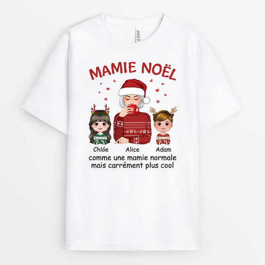 1421AFR1 t shirt maman noel personnalise