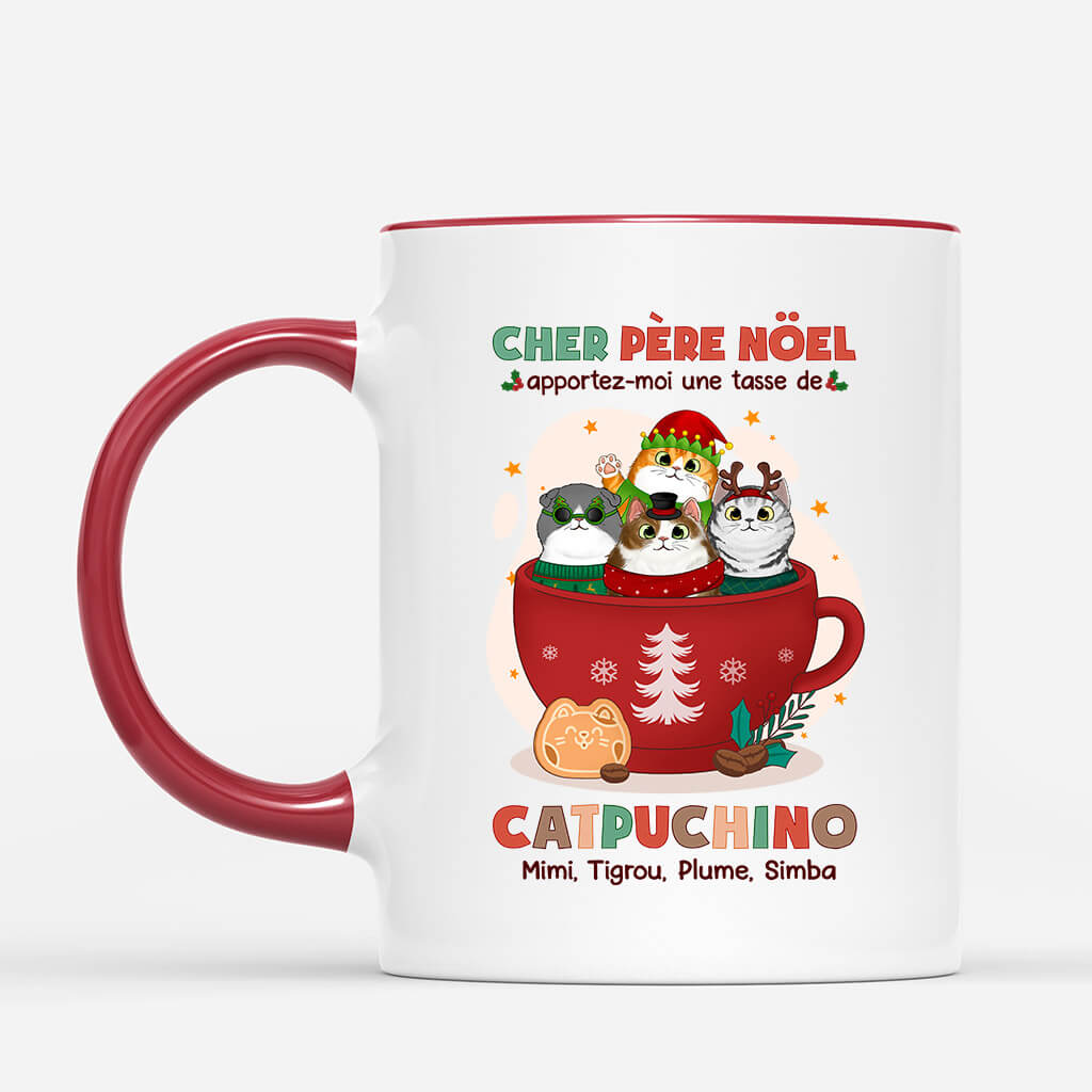 Mug Cher Père Noël Apportez-Moi Une Tasse De Catfé Personnalisé