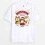 1436AFR1 t shirt cher pere noel nous avons ete de tres bons chats cette annee personnalise