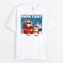 1437AFR1 t shirt papa de chat version noel personnalise