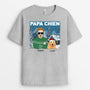 1437AFR2 t shirt papa de chien version noel personnalise