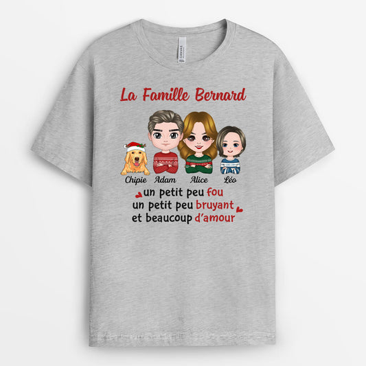 1443AFR2 t shirt famille beaucoup damour personnalise