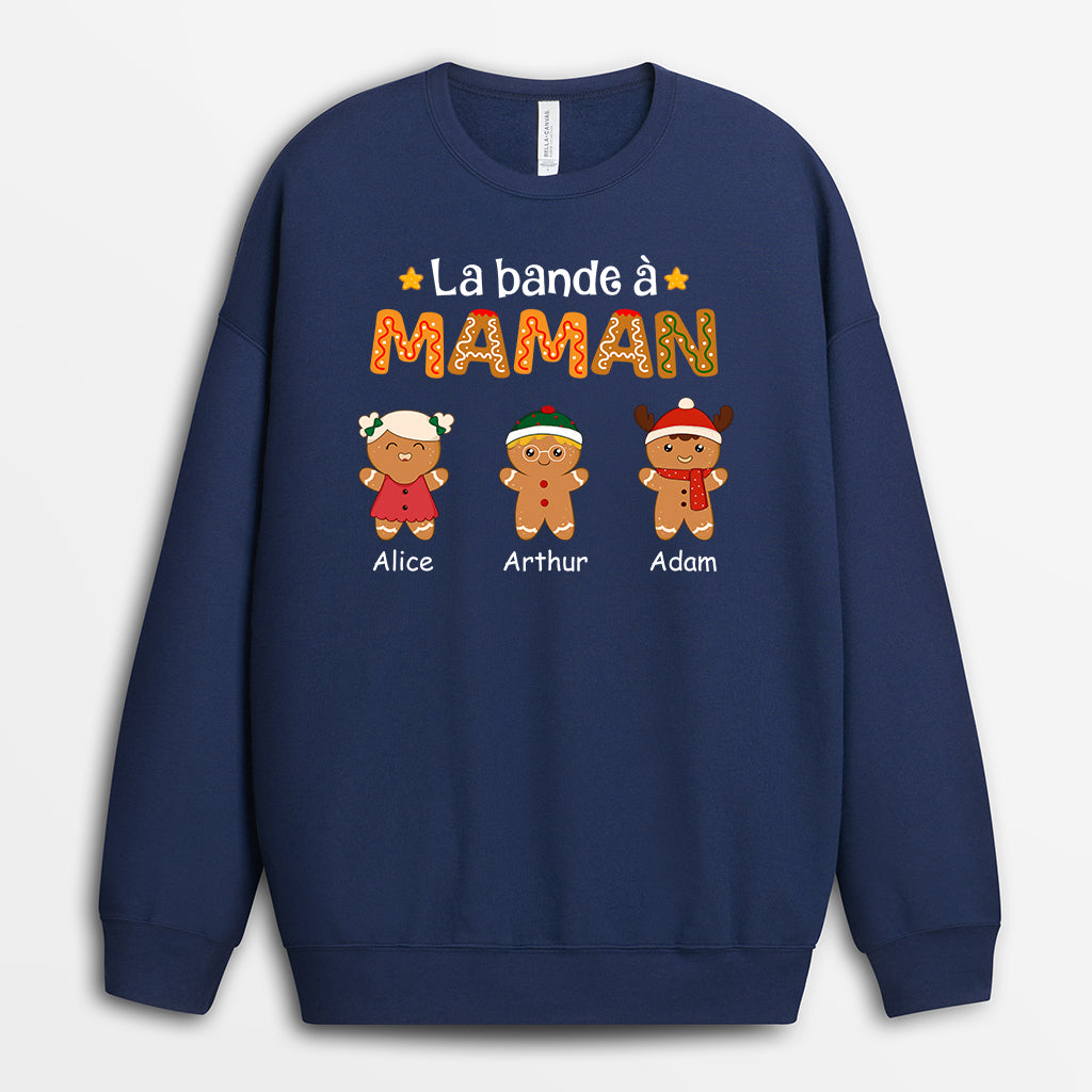 1460WFR2 sweatshirt noel personnalise la bande a papa maman biscuit 1460w2l7b
