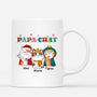 1468MFR1 mug maman de chat papa de chat version noel bonnet personnalise