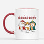 1468MFR2 mug maman de chat papa de chat version noel bonnet personnalise