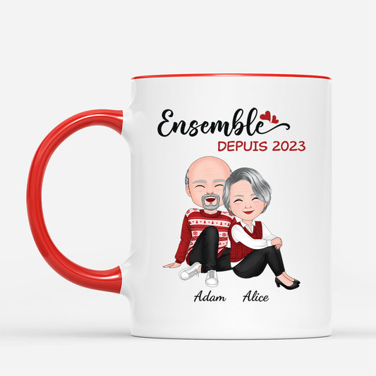 1470MFR2 ensemble depuis version noel mug pour couple personnalise