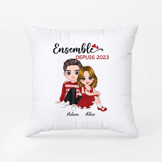 1470PFR1 ensemble depuis version noel coussin pour couple personnalise