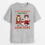 1471AFR1 t shirt juste un couple qui aime leur chat noel personnalise