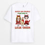 1471AFR1 t shirt juste un couple qui aime leur chien noel personnalise