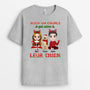 1471AFR2 t shirt juste un couple qui aime leur chien noel personnalise