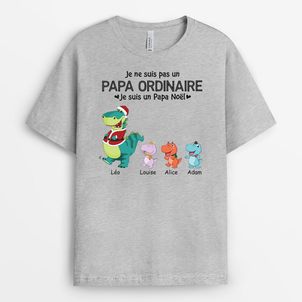 1475AFR2 t shirt je ne suis pas un papa normal je suis le papa noel personnalise