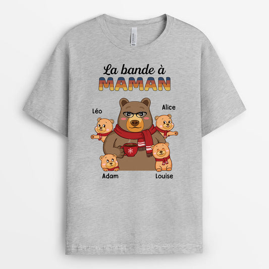 1479AFR1 t shirt la bande a mamie ours personnalise