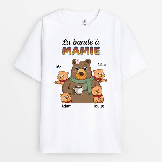 1479AFR2 t shirt la bande a mamie ours personnalise