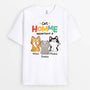 1481AFR1 t shirt cet humain appartient a avec chat personnalise