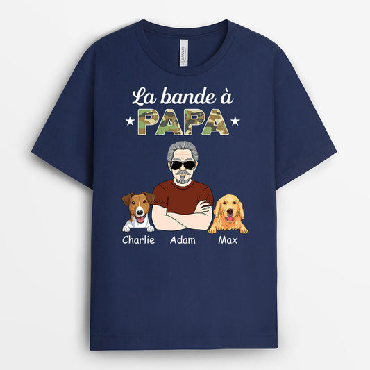 1486AFR2 t shirt la bande a papa chiens personnalise