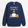 1486WFR2 sweat shirt la bande a papa chiens personnalise