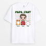 1496AFR2 t shirt papa chat version noel personnalise