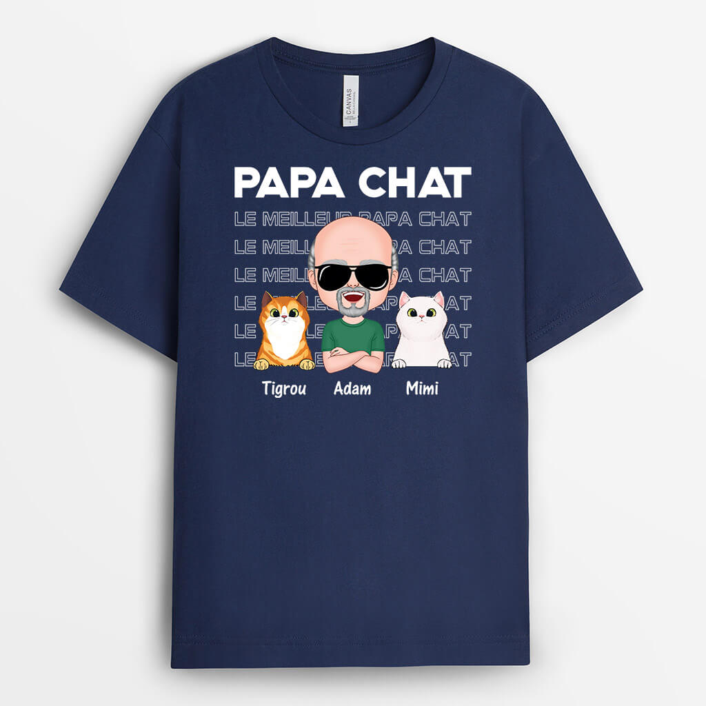 T-Shirt Personnalisé La Bande À Papa Papy Lion - Cadeau Grand-Père Ou Papa Personnalisable