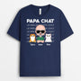 1497AFR1 t shirt papa chat personnalise