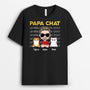 1497AFR2 t shirt papa chat personnalise