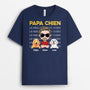 1497AFR2 t shirt papa chien noir personnalise