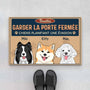 1502DFR1 paillasson veuillez garder la porte fermee version chien personnalise