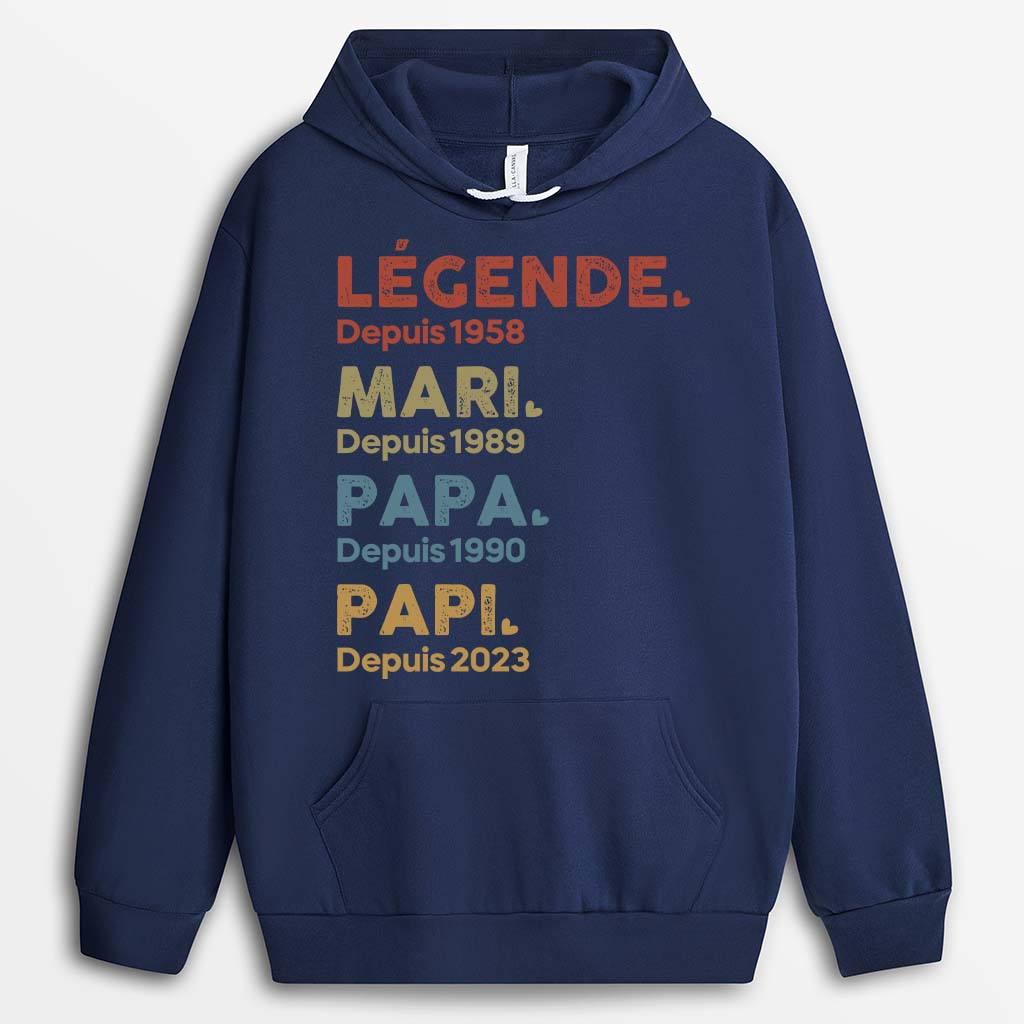1503AFR2 t shirt legende mari papa papi depuis version blanc personnalise_5bf7d775 513e 4f1d b790 e76cd45593e8