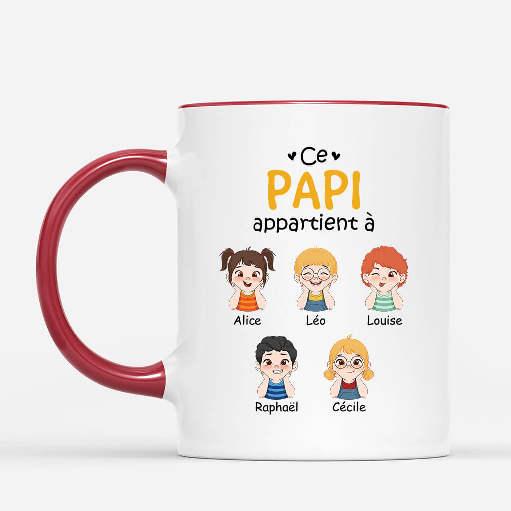 1517MFR2 mug cette mamie appartient a petit fils personnalise