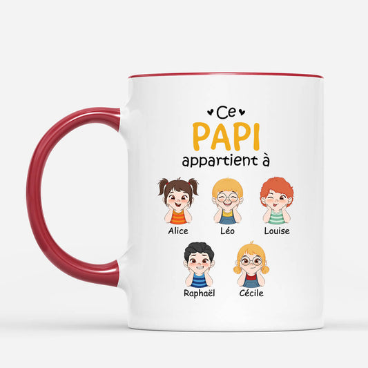 1517MFR2 mug cette mamie appartient a petit fils personnalise