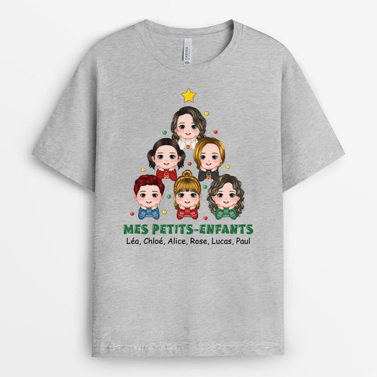 1519AFR2 t shirt petits enfants noel personnalise