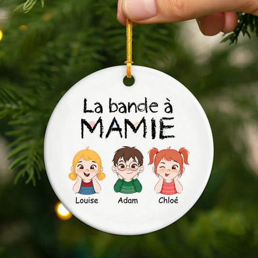 1527OFR3 ornement ceramique personnalise la bande a maman 1527oq8a