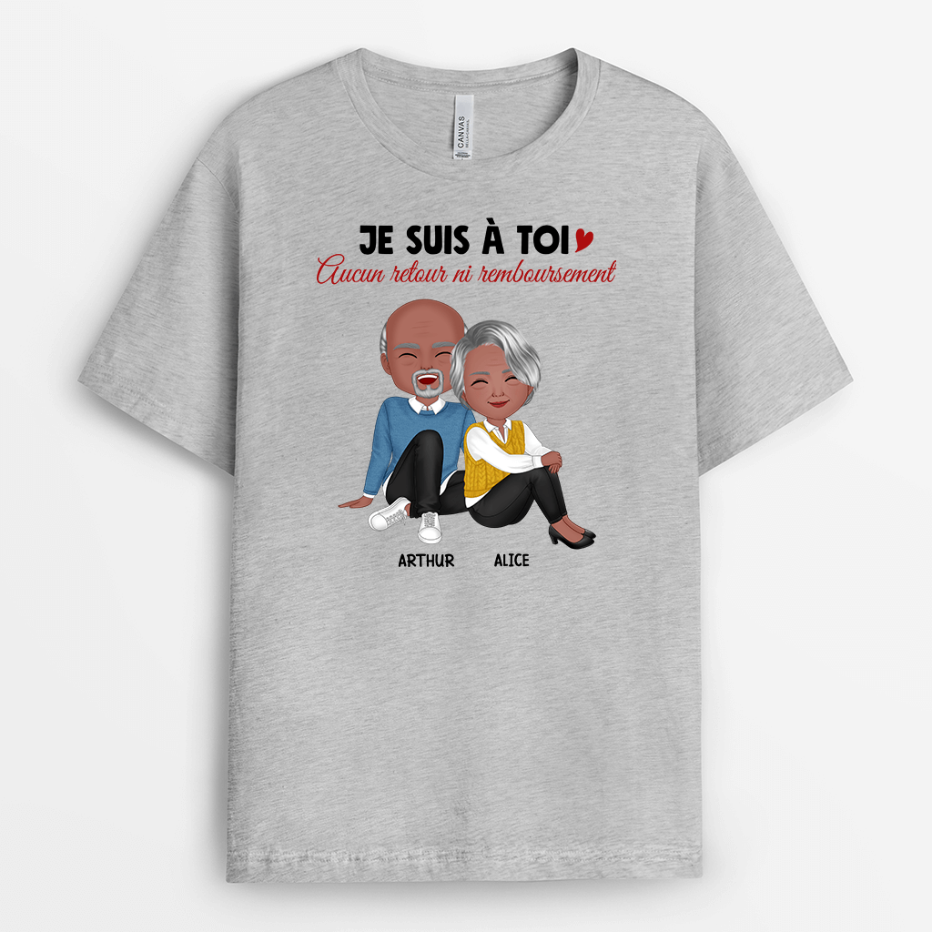 1533AFR2 t shirt je suis a toi personnalise