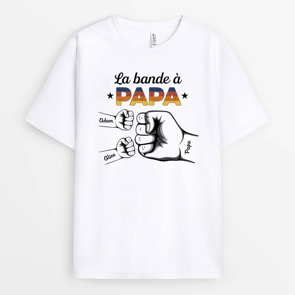 1540AFR1 t shirt le gang de papa poing personnalise