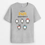 1542AFR2 t shirt ce papa papy appartient a version penguin personnalise