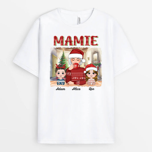 1545AFR1 t shirt mamie noel personnalise