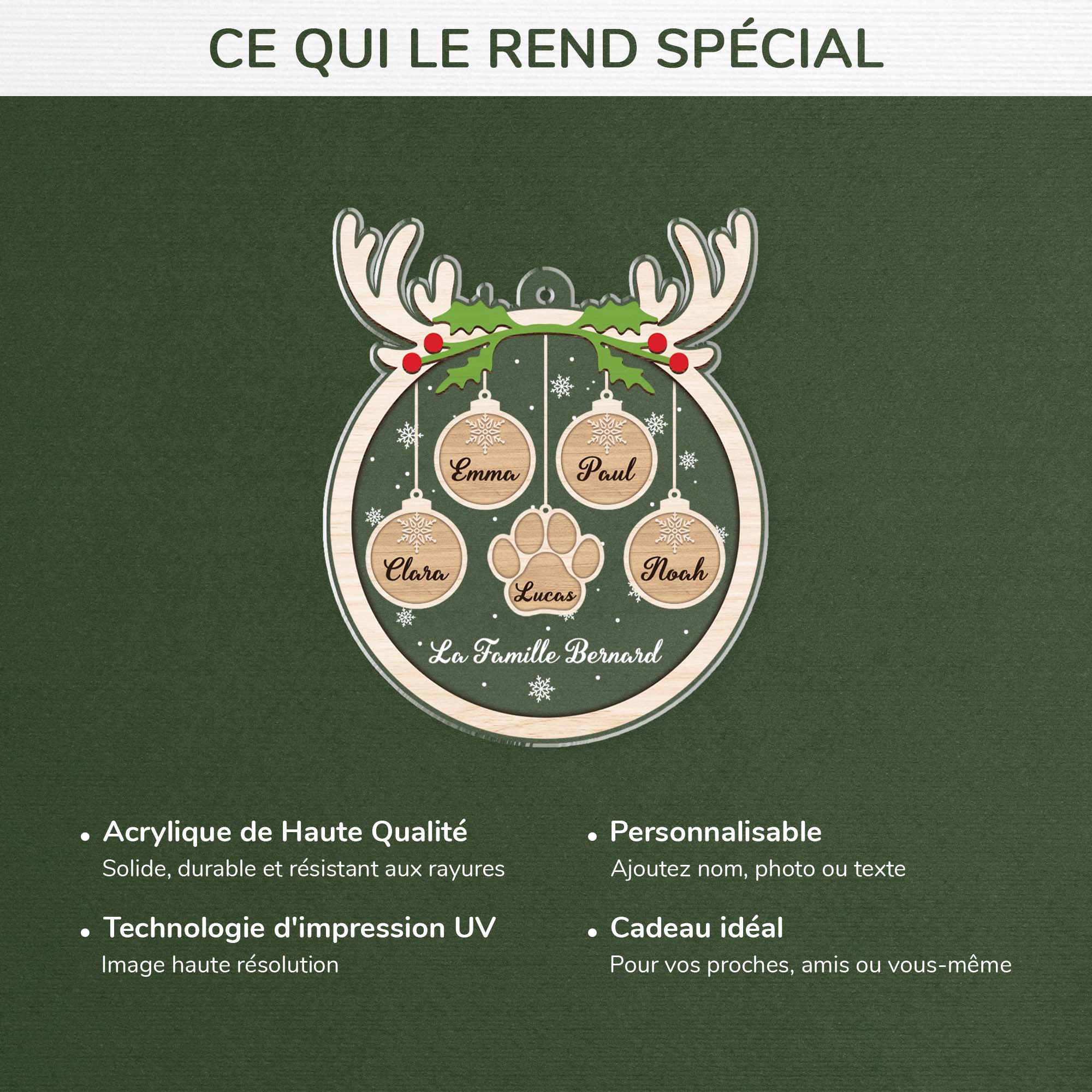 1546OFR4 ornement notre famille personnalise