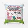 1547PFR2 coussin cadeau pour petits enfants dinosaure personnalise