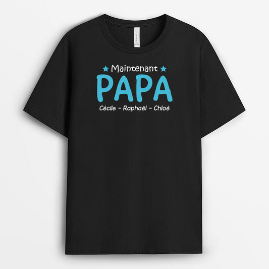 1553AFR1 t shirt cadeau pour papa papy personnalise
