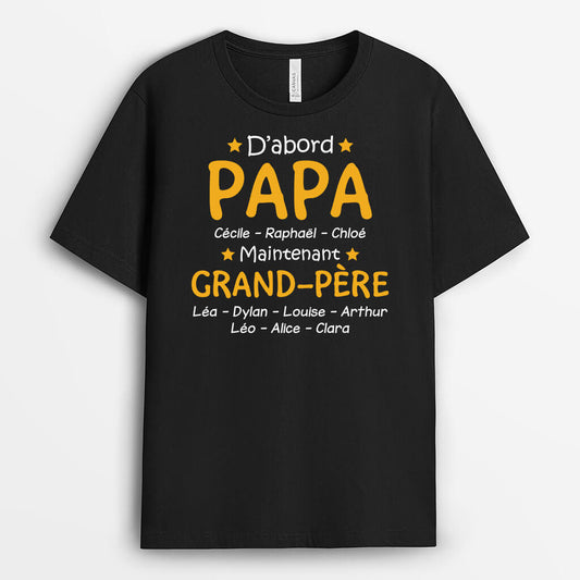 1553AFR2 t shirt cadeau pour papa papy personnalise