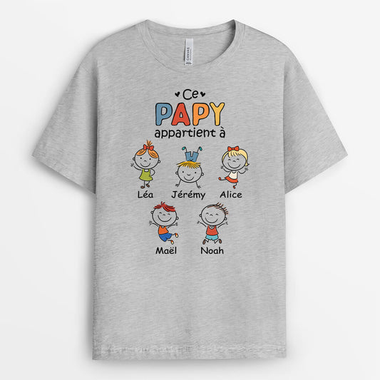 1604AFR1 t shirt ce papy appartient a dessin magique personnalise