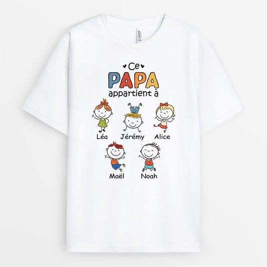 1604AFR2 t shirt ce papy appartient a dessin magique personnalise