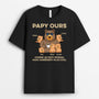 1605AFR2 t shirt papa ours comme un papa normal mais plus genial personnalise