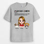 1607AFR1 t shirt definition de maman chien personnalise